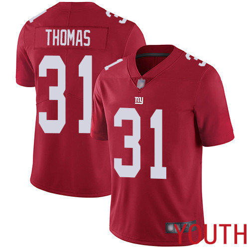 Youth New York Giants #31 Michael Thomas Red Limited Red Inverted Legend Football NFL Jersey